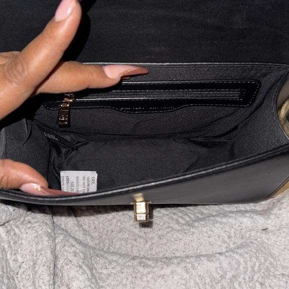 Badgley Mischka Black Purse or Crossbody with Goldtone studs and logo - Picture 14 of 16